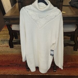 Guess Cream Cowl Neck Sweater
